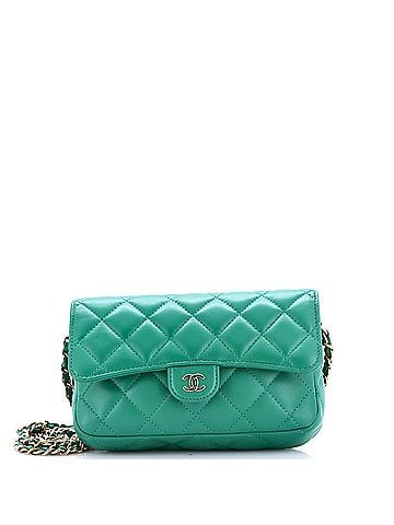 Chanel Classic Flap Phone Holder with Chain Quilted Lambskin (view 1)