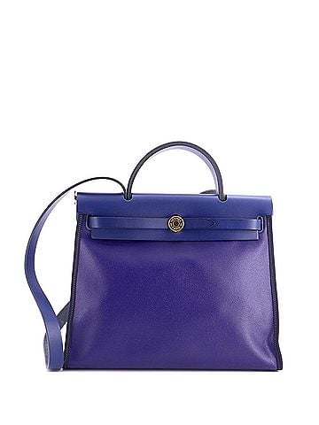 Hermès Herbag Zip Berline Vache Canvas and Leather 31 (view 1)