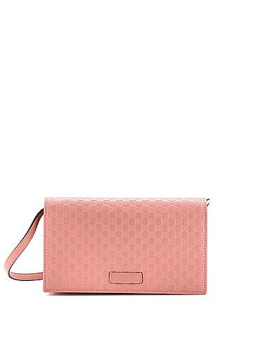 Gucci Wallet on Strap Microguccissima Leather (view 1)