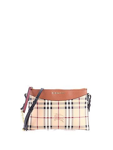 Burberry Peyton Crossbody Bag Haymarket Coated Canvas (view 1)