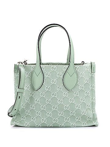 Gucci Ophidia Shopper Tote GG Denim Medium (view 1)