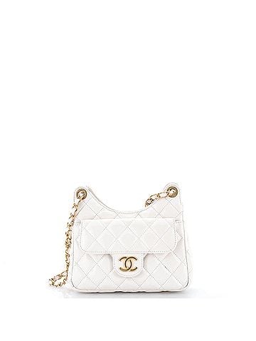 Chanel Wavy CC Hobo Quilted Crumpled Calfskin Small (view 1)