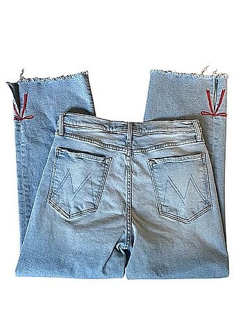 Mother The Rambler Zip Slice Hover Fray Jeans (view 2)