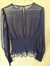 Wilfred Blue Long Sleeve Blouse Size S - photo 4