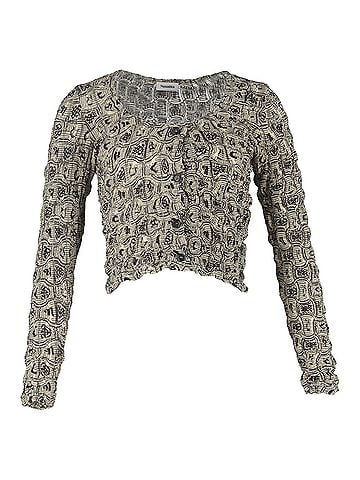 Nanushka Nanushka Printed Smocked Rosine Cardigan in Multicolor Polyester (view 1)