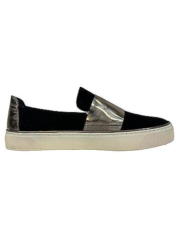 Stuart Weitzman Stuart Weitzman Slip On Sneakers in Black Velvet (view 1)