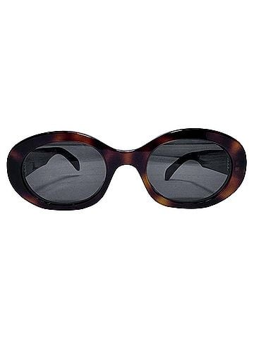 Céline Celine Triomphe 01 Tortoiseshell Sunglasses in Brown Acetate (view 1)