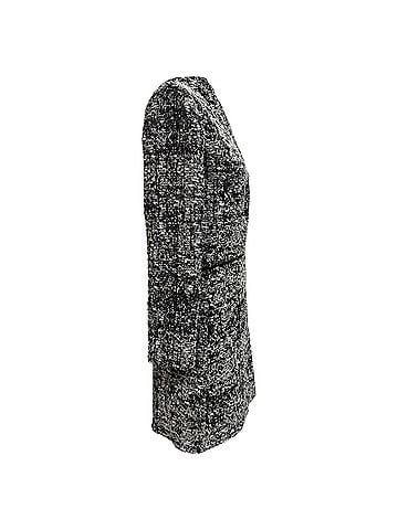 Proenza Schouler Proenza Schouler Tweed Long Sleeve Mini Dress in Black Cotton (view 2)