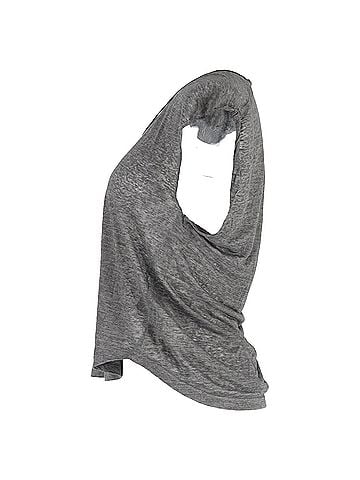 Isabel Marant Isabel Marant Draped T-shirt in Grey Linen (view 2)