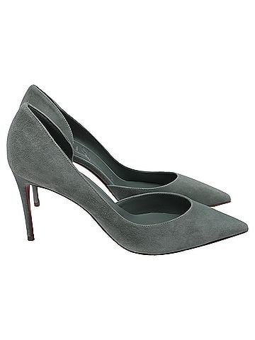 Christian Louboutin Christian Louboutin Iriza 85 Pumps in Green Suede (view 1)