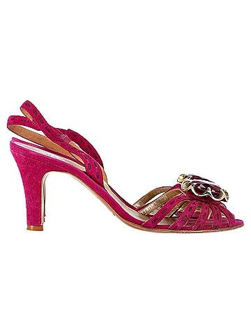 Marc Jacobs Marc Jacobs Slingback Sandals in Pink Suede (view 1)