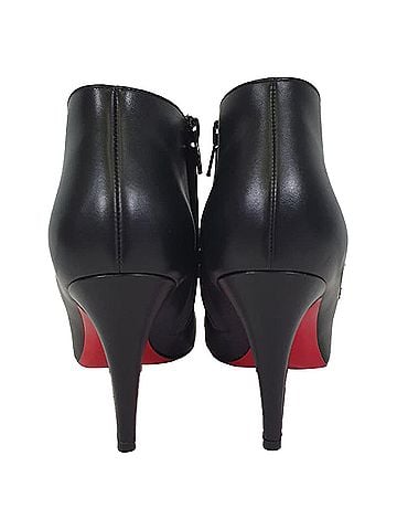 Christian Louboutin Christian Louboutin Belle 85 Ankle Boots in Black Calfskin Leather (view 2)