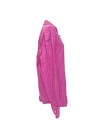 Alexander Wang Alexander Wang Frayed-Edge Boyfriend Shirt in Pink Cotton (view 2)