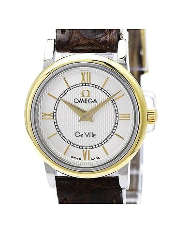 Omega OMEGA De Ville Prestige 18K Gold Steel Ladies Watch 7774.31.12 Polished (view 1)