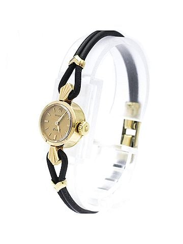 Rolex ROLEX Orchid 18K Gold Leather Mechanical Ladies Watch 6090A Vintage (view 2)