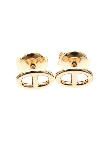 Hermès Hermes Chaine D'ancre Earrings No Stone Pink Gold (18K) Stud Earrings Pink Gold (view 1)