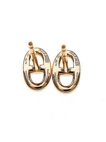 Hermès Hermes Chaine D'ancre Earrings No Stone Pink Gold (18K) Stud Earrings Pink Gold (view 2)