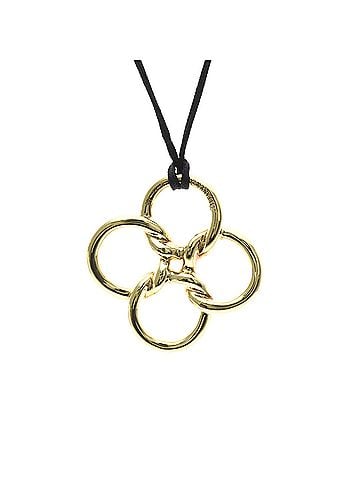 Tiffany & Co. Tiffany Quadrofolio Cord Necklace Yellow Gold (18K) No Stone Women,Men Fashion Necklace (Gold) (view 2)