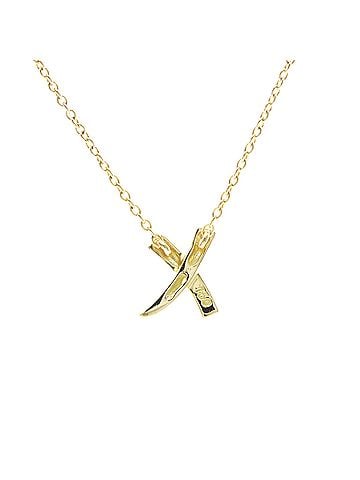 Tiffany & Co. Tiffany Kiss Necklace Yellow Gold (18K) No Stone Women,Men Fashion Necklace (Gold) (view 2)