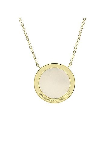 Tiffany & Co. Tiffany T Two Circle Diamond Necklace Yellow Gold (18K) Diamond,Mother Of Pearl Men,Women Fashion Necklace (Gold) (view 2)