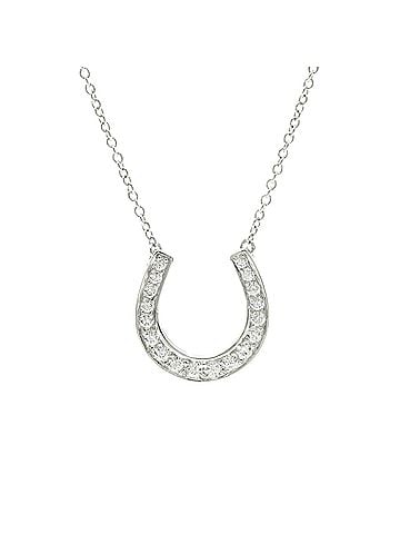 Tiffany & Co. Tiffany Horseshoe Diamond Necklace Platinum Diamond Men,Women Fashion Necklace (Silver) (view 1)