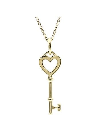 Tiffany & Co. Tiffany Heart Key Necklace Yellow Gold (18K) No Stone Men,Women Fashion Necklace (Gold) (view 1)