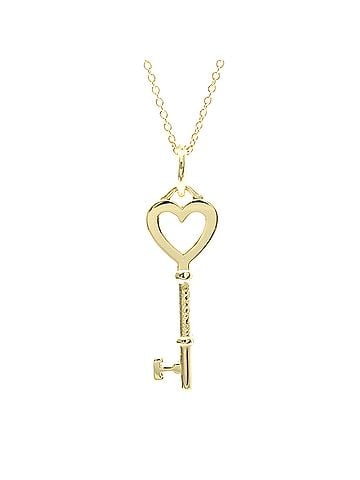 Tiffany & Co. Tiffany Heart Key Necklace Yellow Gold (18K) No Stone Men,Women Fashion Necklace (Gold) (view 2)