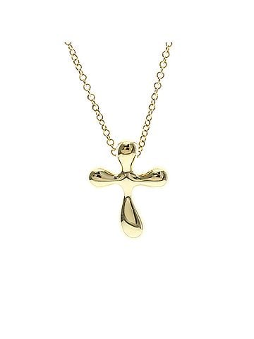 Tiffany & Co. Tiffany Small Cross Necklace Yellow Gold (18K) No Stone Men,Women Fashion Necklace (Gold) (view 1)