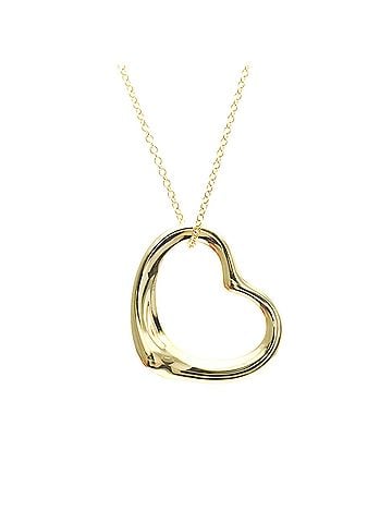 Tiffany & Co. Tiffany Open Heart Necklace Yellow Gold (18K) No Stone Men,Women Fashion Necklace (Gold) (view 1)