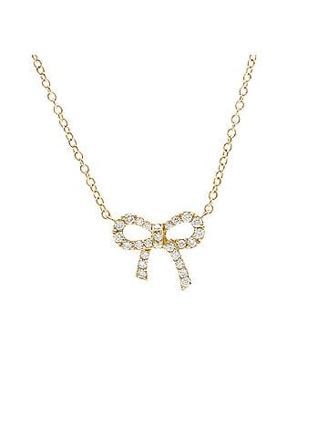 Tiffany & Co. Tiffany Metro Bow Diamond Necklace Pink Gold (18K) Diamond Men,Women Fashion Necklace (Pink Gold) (view 1)