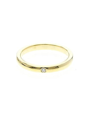 Tiffany & Co. Tiffany Stacking Band Ring 1P Diamond Yellow Gold (18K) Fashion Diamond Band Ring Gold (view 1)