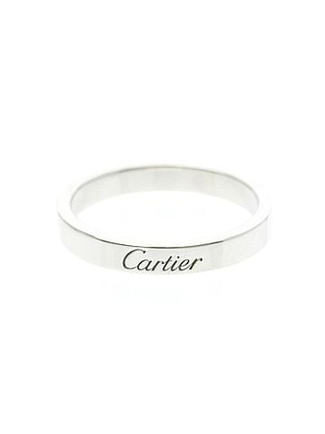 Cartier Cartier C De Cartier Ring Platinum Fashion No Stone Band Ring Silver (view 1)