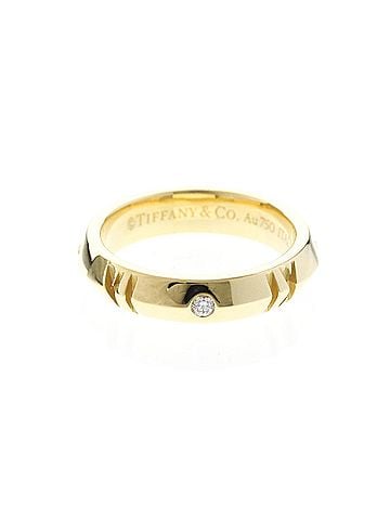 Tiffany & Co. Tiffany Atlas X Closed Ring Yellow Gold (18K) Fashion Diamond Band Ring Gold (view 1)
