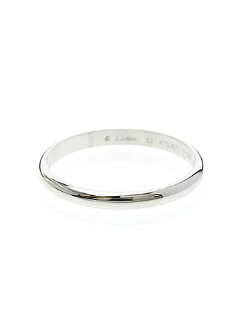 Cartier Cartier 1895 Wedding Ring Platinum Fashion No Stone Band Ring Silver (view 1)