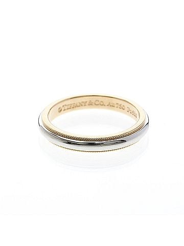 Tiffany & Co. Tiffany Milgrain Ring Pink Gold (18K),Platinum Fashion No Stone Band Ring Silver,Pink Gold (view 1)