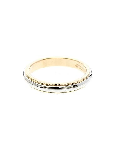Tiffany & Co. Tiffany Milgrain Ring Pink Gold (18K),Platinum Fashion No Stone Band Ring Silver,Pink Gold (view 2)
