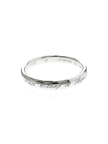 Van Cleef & Arpels Van Cleef & Arpels Senior Tulle Ring Platinum Fashion No Stone Band Ring Silver (view 1)