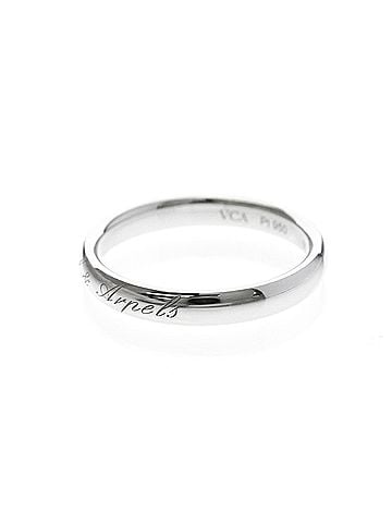 Van Cleef & Arpels Van Cleef & Arpels Senior Tulle Ring Platinum Fashion No Stone Band Ring Silver (view 2)