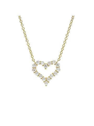 Tiffany & Co. Tiffany Sentimental Heart Necklace Yellow Gold (18K) Diamond Men,Women Fashion Necklace (Gold) (view 1)