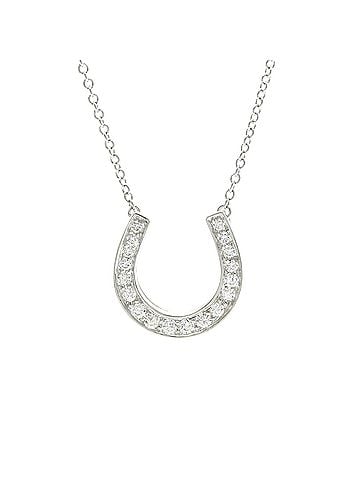 Tiffany & Co. Tiffany Horseshoe Diamond Necklace Platinum Diamond Men,Women Fashion Necklace (Silver) (view 1)