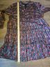 Soft Surroundings 100% Polyester Floral Black Burgundy Red Casual Dress Size L - photo 6