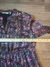 Soft Surroundings 100% Polyester Floral Black Burgundy Red Casual Dress Size L - photo 5
