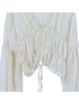 SNDYS. 100% Polyester Ivory Long Sleeve Blouse Size 2 - photo 5