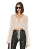 SNDYS. 100% Polyester Ivory Long Sleeve Blouse Size 2 - photo 1