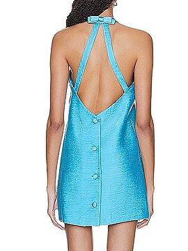 zara yellow mini dress Kora Hammered Satin Mini Dress in Gold main image 0