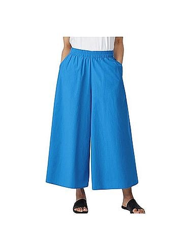Eileen Fisher Washed Organic Cotton Poplin Skirt Pant Casual Pants (view 2)