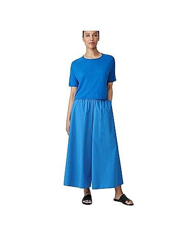 Eileen Fisher Washed Organic Cotton Poplin Skirt Pant Casual Pants (view 1)