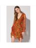 Walter Baker 100% Polyester Floral Red Green Casual Dress Size XS - photo 4