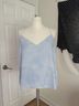 Naadam 100% Silk Tie-dye Blue Sleeveless Top Size L - photo 3