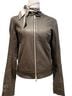 Worth 100% Leather 100% Polyester Brown Jacket Size 4 - photo 1